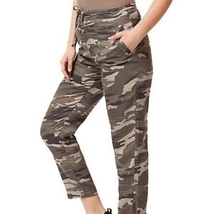 DEX Womens Camo Print Tencel Cargo Pants Sz L